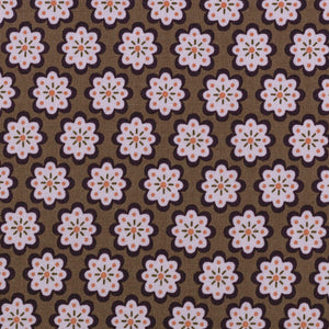 
                  
                    Load image into Gallery viewer, Cotton Julia Flowers Brown 50x145cm
                  
                