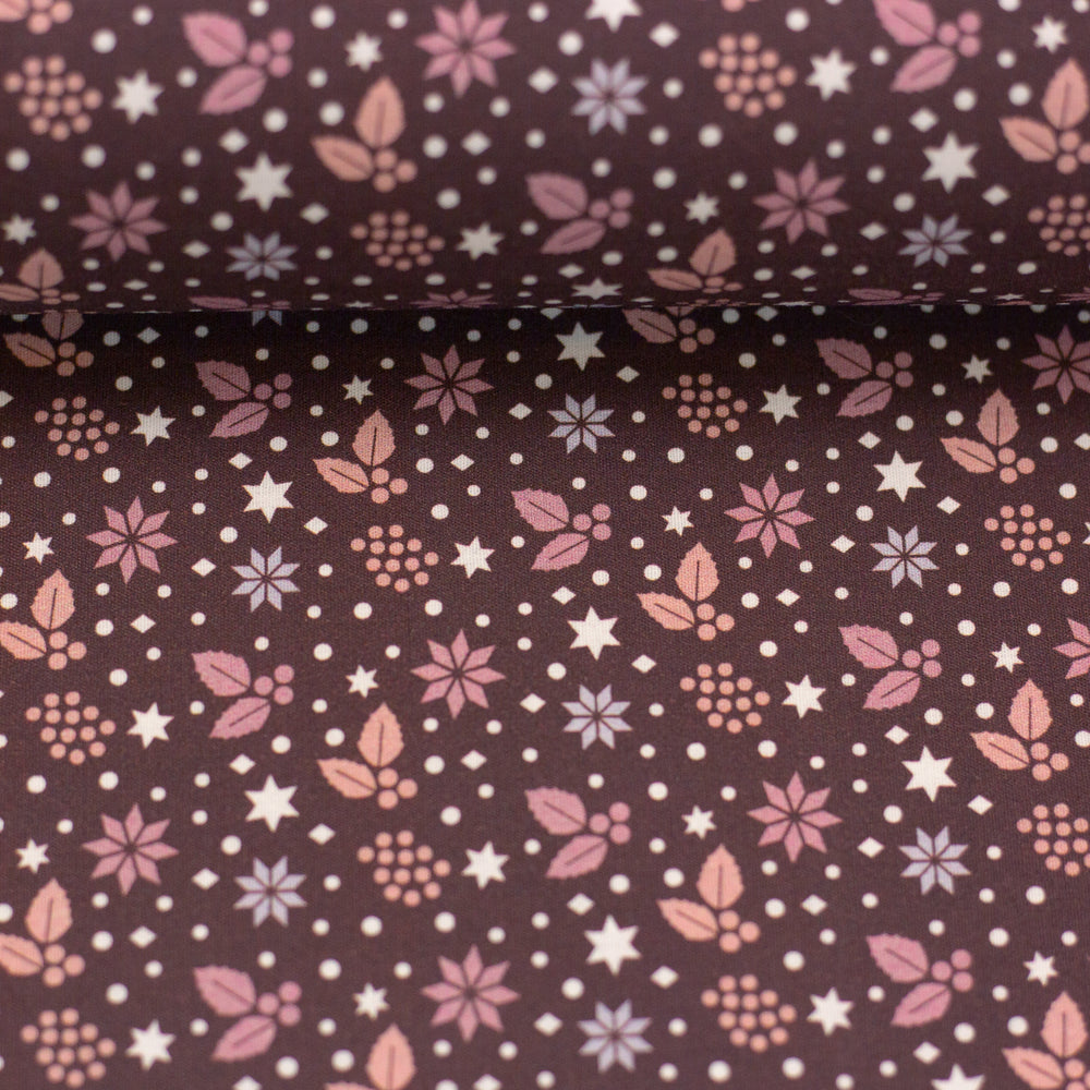 Christmas Cotton Holly Brown