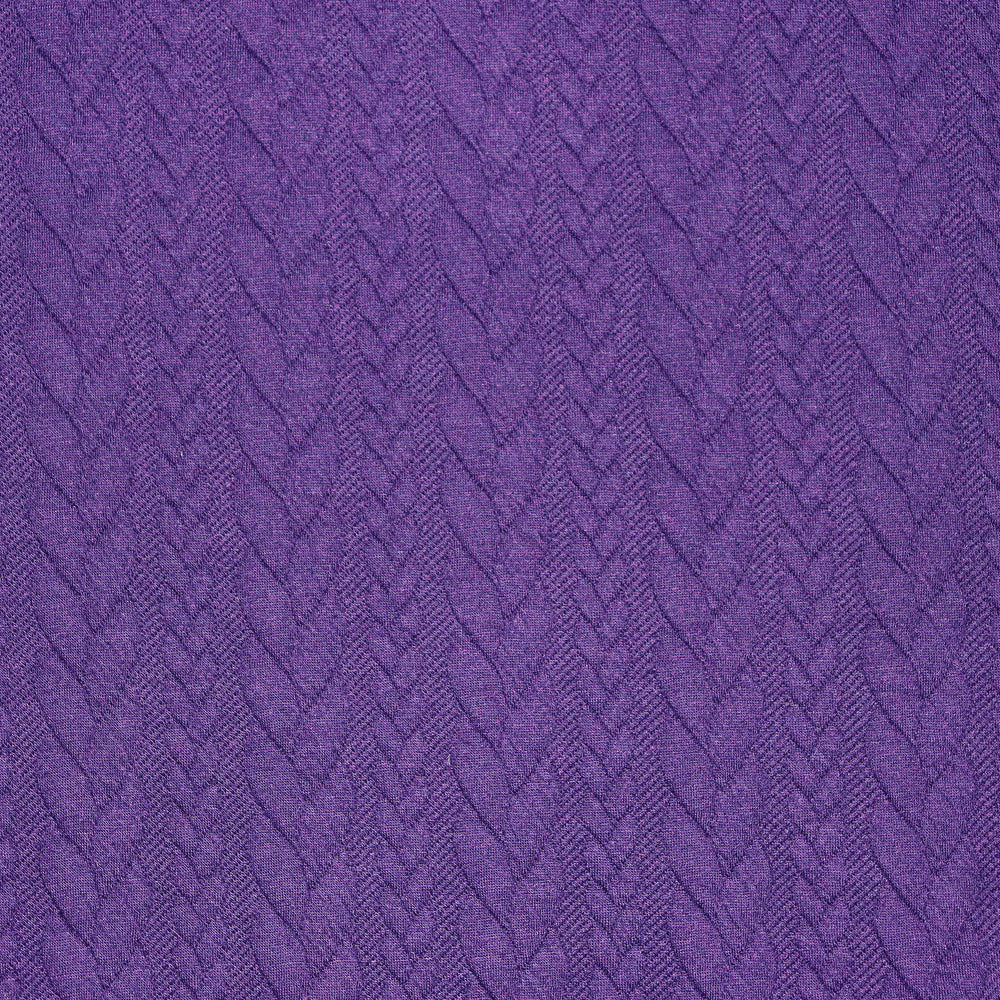 Cable Knit Jersey Purple 38x150cm