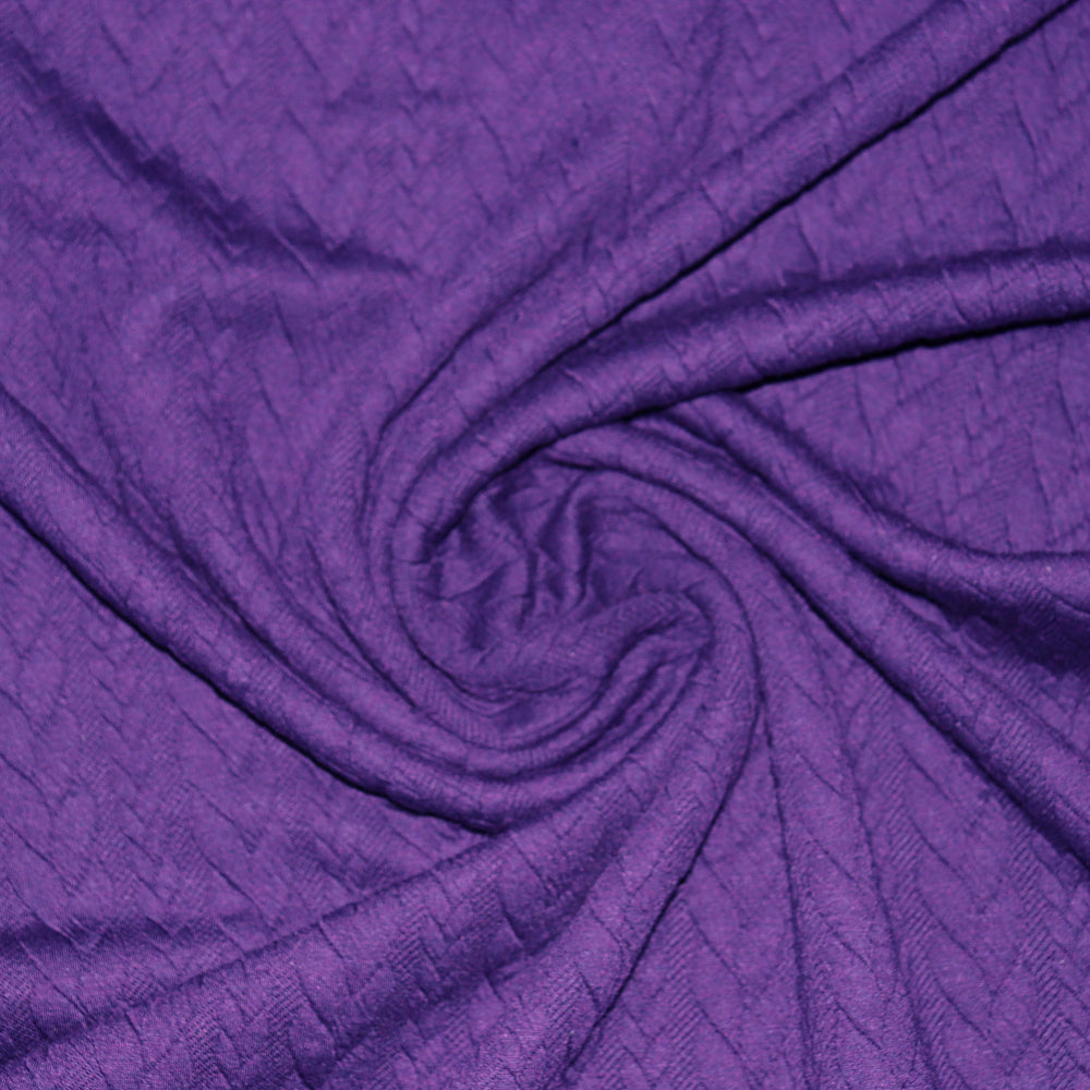 
                  
                    Load image into Gallery viewer, Cable Knit Jersey Purple 38x150cm
                  
                