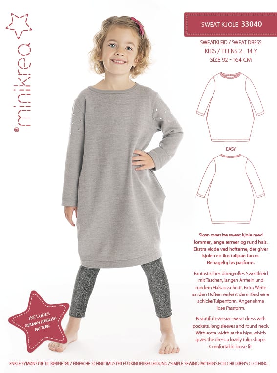 Pattern Sweatshirts Dress Kids