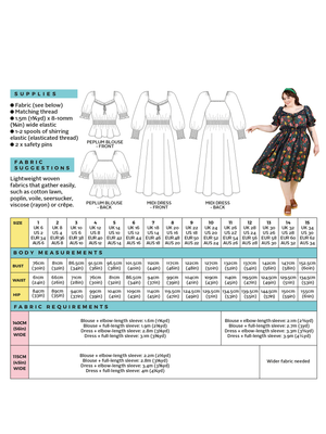 
                  
                    Load image into Gallery viewer, Pattern Dress And Blouse MABEL
                  
                