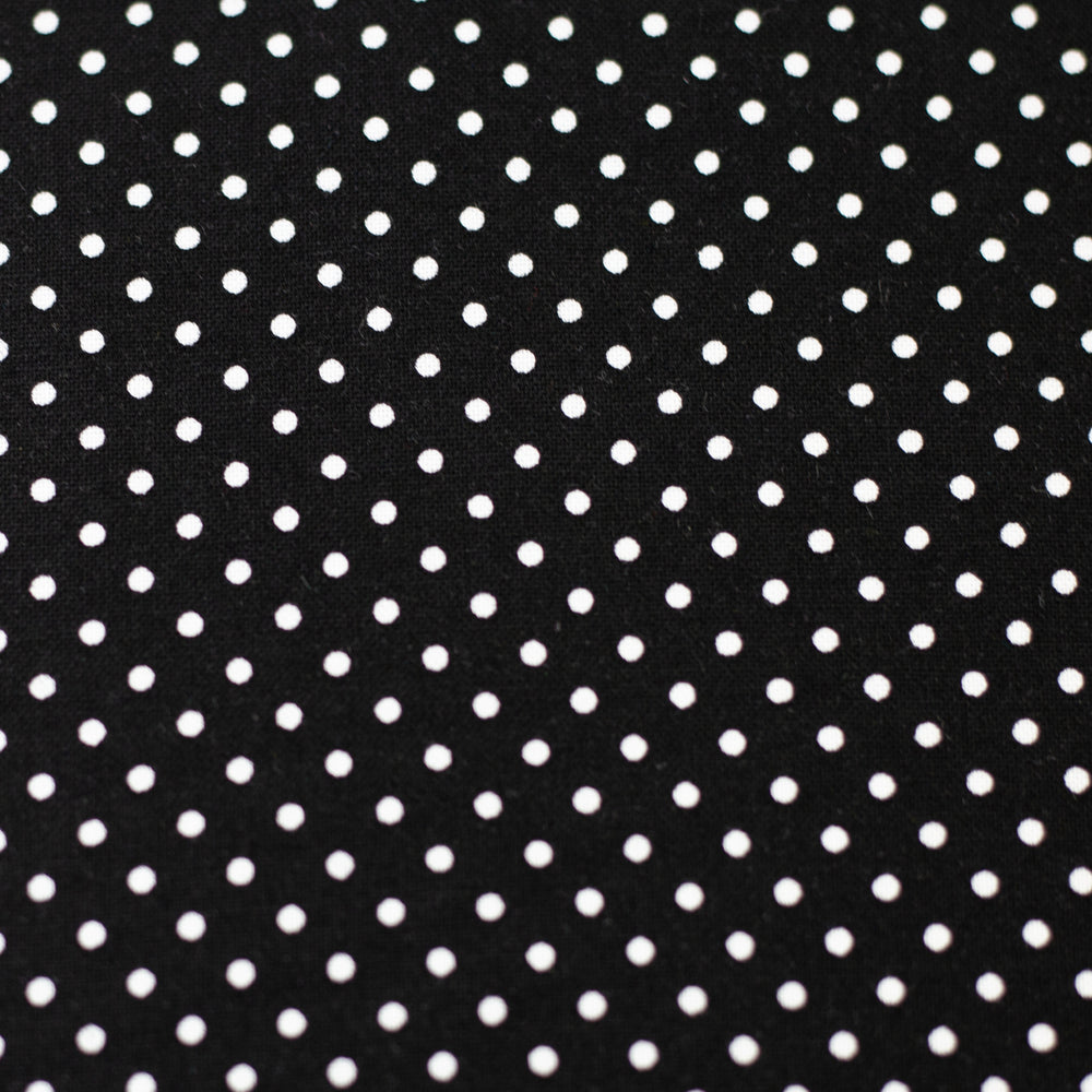 Cotton Poplin Dots Black