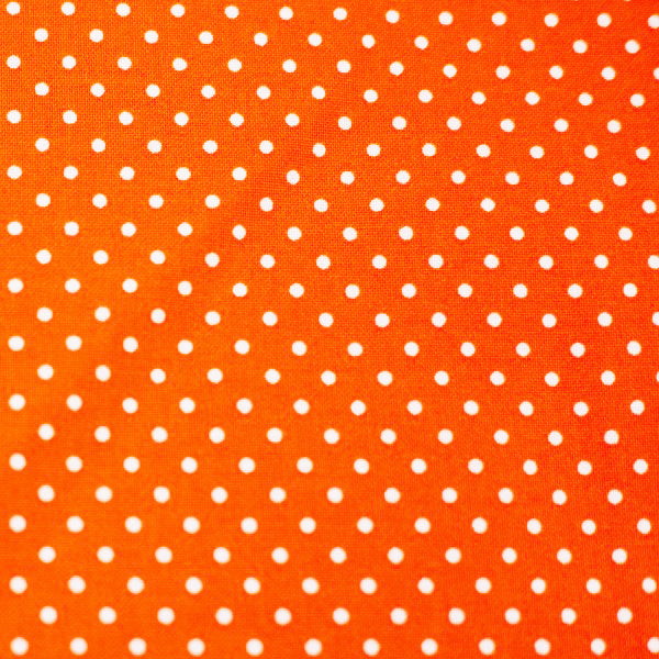 Cotton Poplin Dots Orange