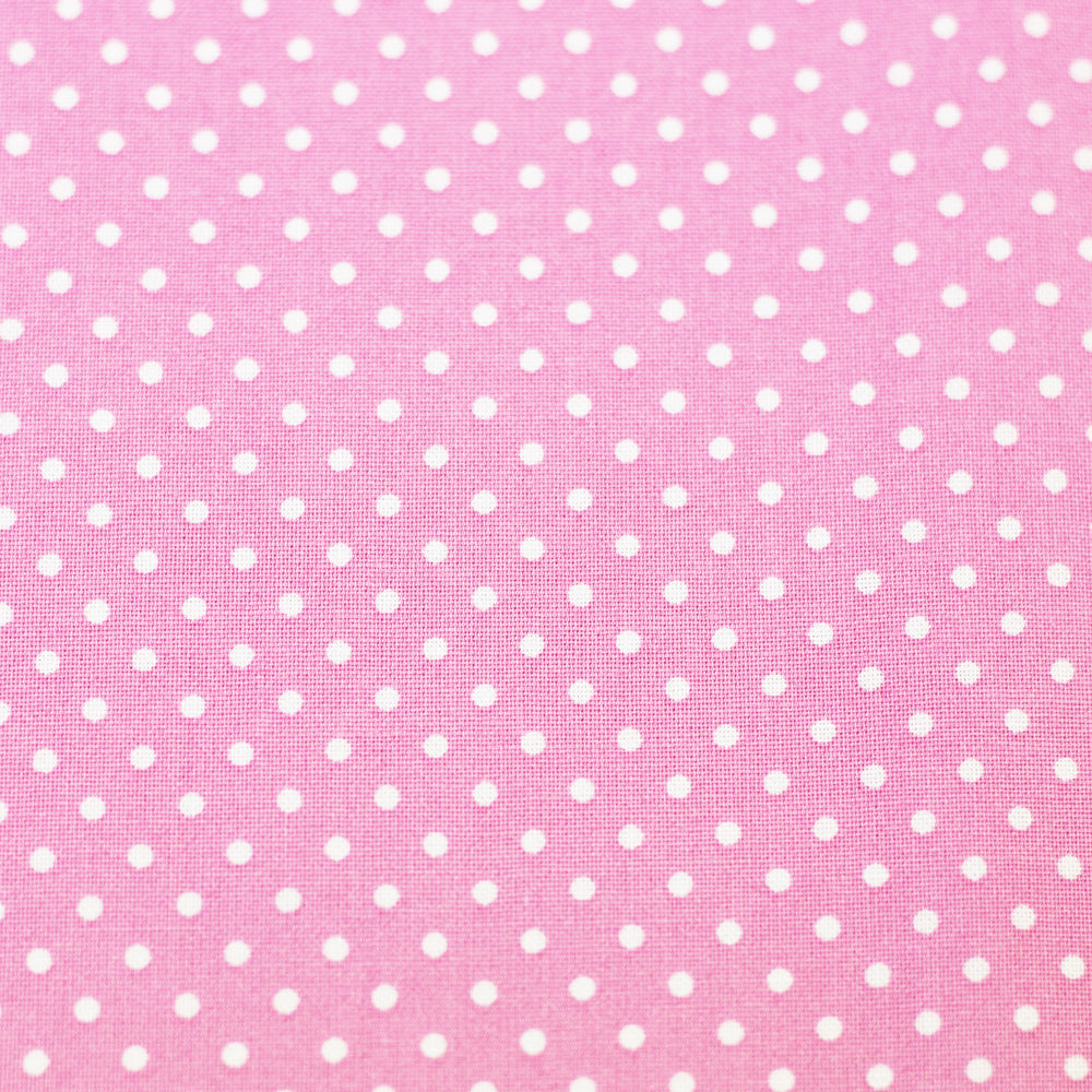 Cotton Poplin Dots Dusky Pink