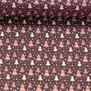
                  
                    Load image into Gallery viewer, Christmas Cotton Trees Brown 50x145cm
                  
                