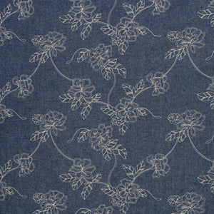 
                  
                    Load image into Gallery viewer, Embroidered Denim Chambray Flowers
                  
                