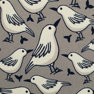 
                  
                    Load image into Gallery viewer, Cotton Canvas Garden Birds Grey
                  
                