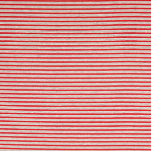 
                  
                    Load image into Gallery viewer, Jersey Stripes Grey Melange/Red
                  
                