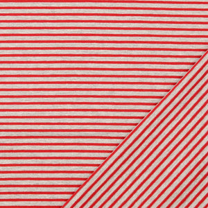 
                  
                    Load image into Gallery viewer, Jersey Stripes Grey Melange/Red
                  
                