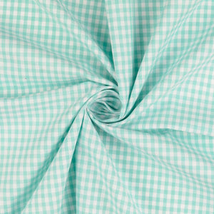 
                  
                    Load image into Gallery viewer, Gingham Cotton White/Mint Green
                  
                