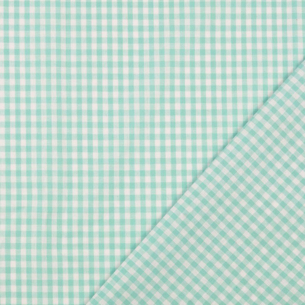 
                  
                    Load image into Gallery viewer, Gingham Cotton White/Mint Green
                  
                