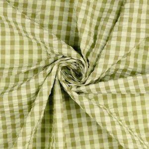 
                  
                    Load image into Gallery viewer, Seersucker Check Olive Green
                  
                