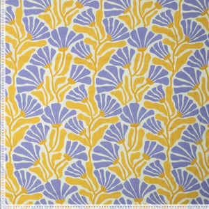 
                  
                    Load image into Gallery viewer, Viscose/Linen Big Flowers Purple
                  
                