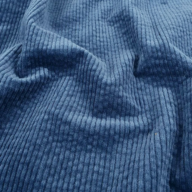 
                  
                    Load image into Gallery viewer, Stretch Rib Corduroy Denim Blue
                  
                