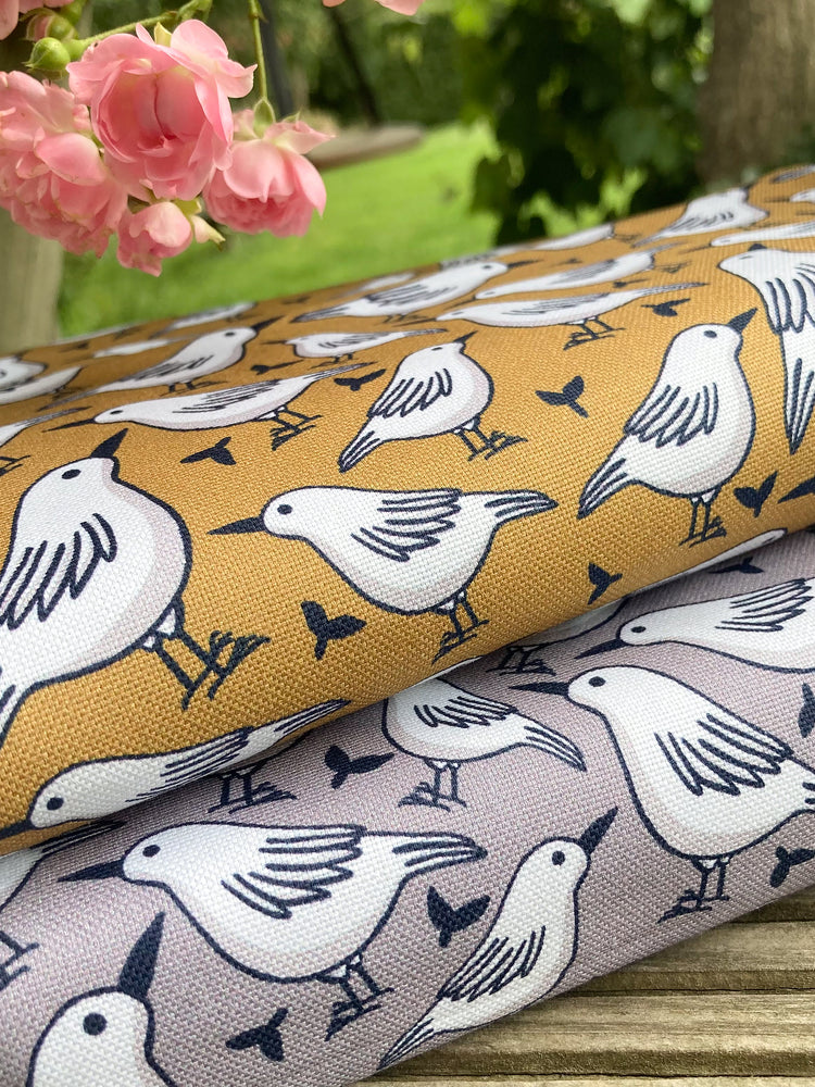 
                  
                    Load image into Gallery viewer, Cotton Canvas Garden Birds Grey
                  
                