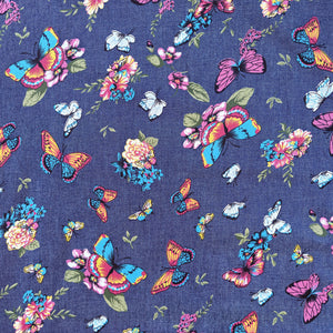 
                  
                    Load image into Gallery viewer, Lightweight Denim Chambray Butterflies
                  
                