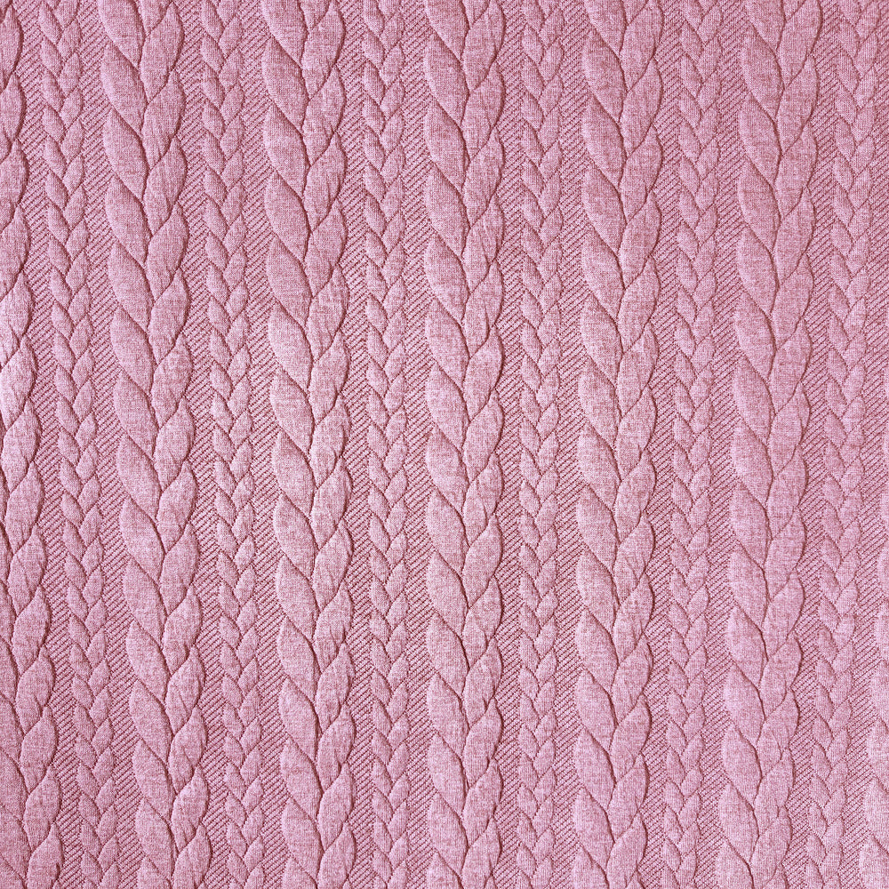 
                  
                    Load image into Gallery viewer, Cable Knit Jersey Dusky Pink
                  
                