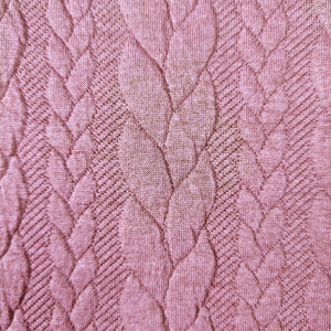 
                  
                    Load image into Gallery viewer, Cable Knit Jersey Dusky Pink
                  
                