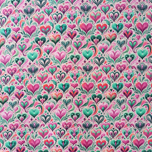 
                  
                    Load image into Gallery viewer, French Terry Popping Hearts
                  
                