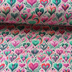 
                  
                    Load image into Gallery viewer, French Terry Popping Hearts
                  
                