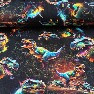 
                  
                    Load image into Gallery viewer, French Terry Electric Dinosaurs
                  
                