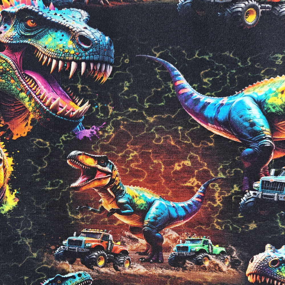 
                  
                    Load image into Gallery viewer, French Terry Electric Dinosaurs
                  
                