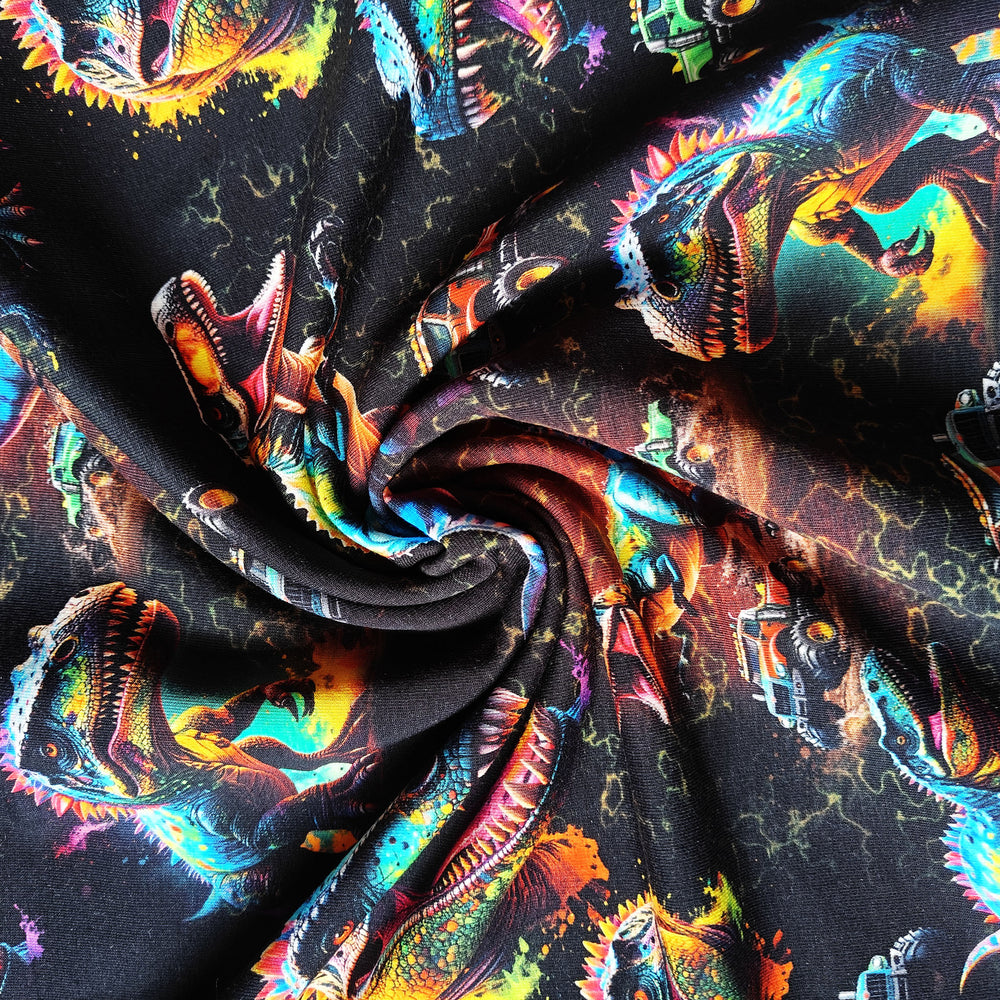 
                  
                    Load image into Gallery viewer, French Terry Electric Dinosaurs
                  
                
