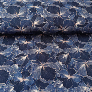 
                  
                    Load image into Gallery viewer, Jersey Elegant Flowers Blue
                  
                