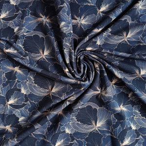 
                  
                    Load image into Gallery viewer, Jersey Elegant Flowers Blue
                  
                
