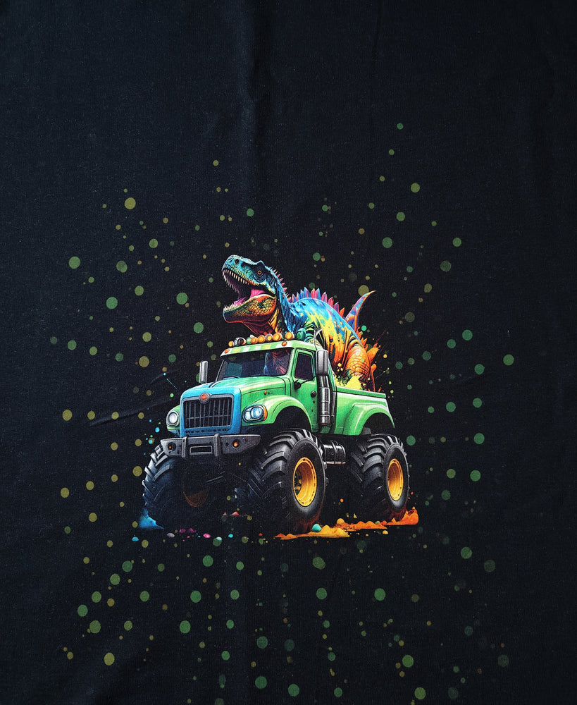 
                  
                    Load image into Gallery viewer, French Terry Panel Electric Dinosaur
                  
                