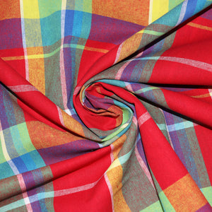 
                  
                    Load image into Gallery viewer, Cotton Madras Check Red
                  
                