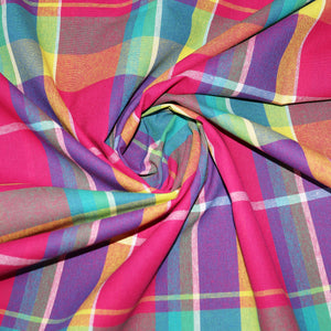 
                  
                    Load image into Gallery viewer, Cotton Madras Check Pink
                  
                