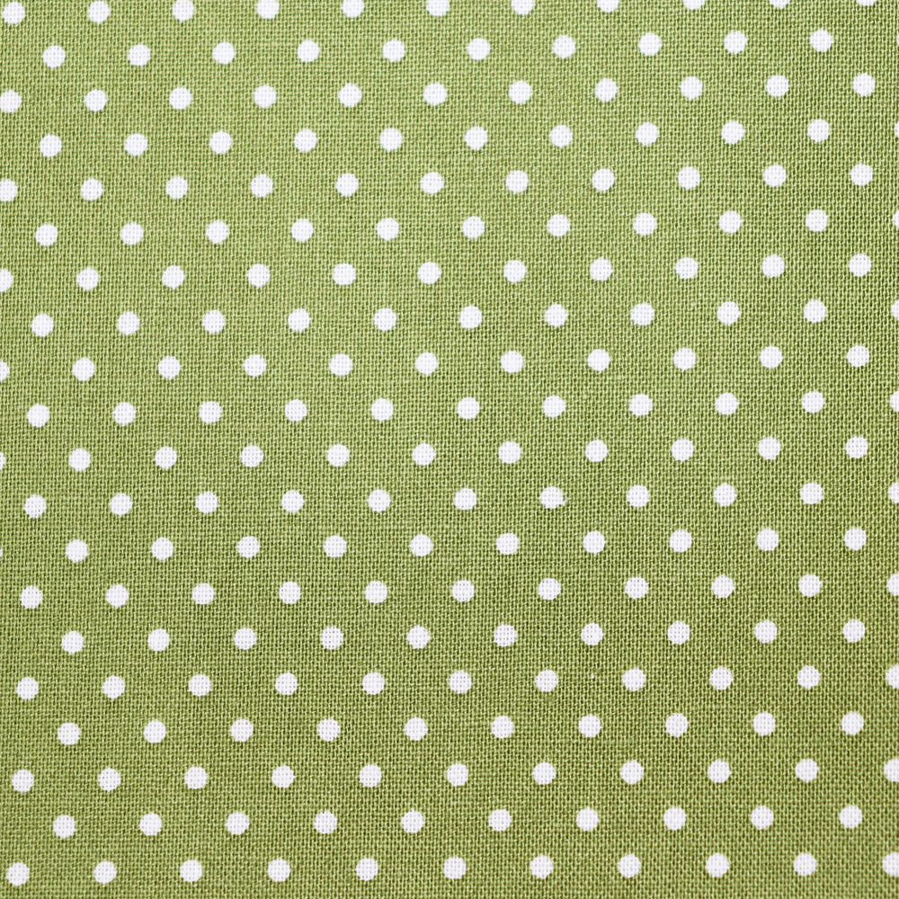 Cotton Poplin Dots Chartreuse Green