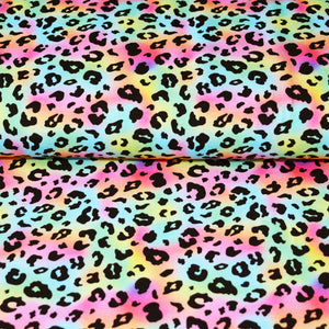 
                  
                    Load image into Gallery viewer, Jersey Leopard Print Rainbow
                  
                