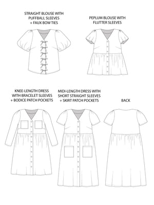 
                  
                    Load image into Gallery viewer, Pattern Blouse And Dress NELL
                  
                