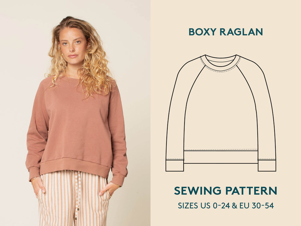 
                  
                    Load image into Gallery viewer, Pattern Boxy Raglan Sweater
                  
                