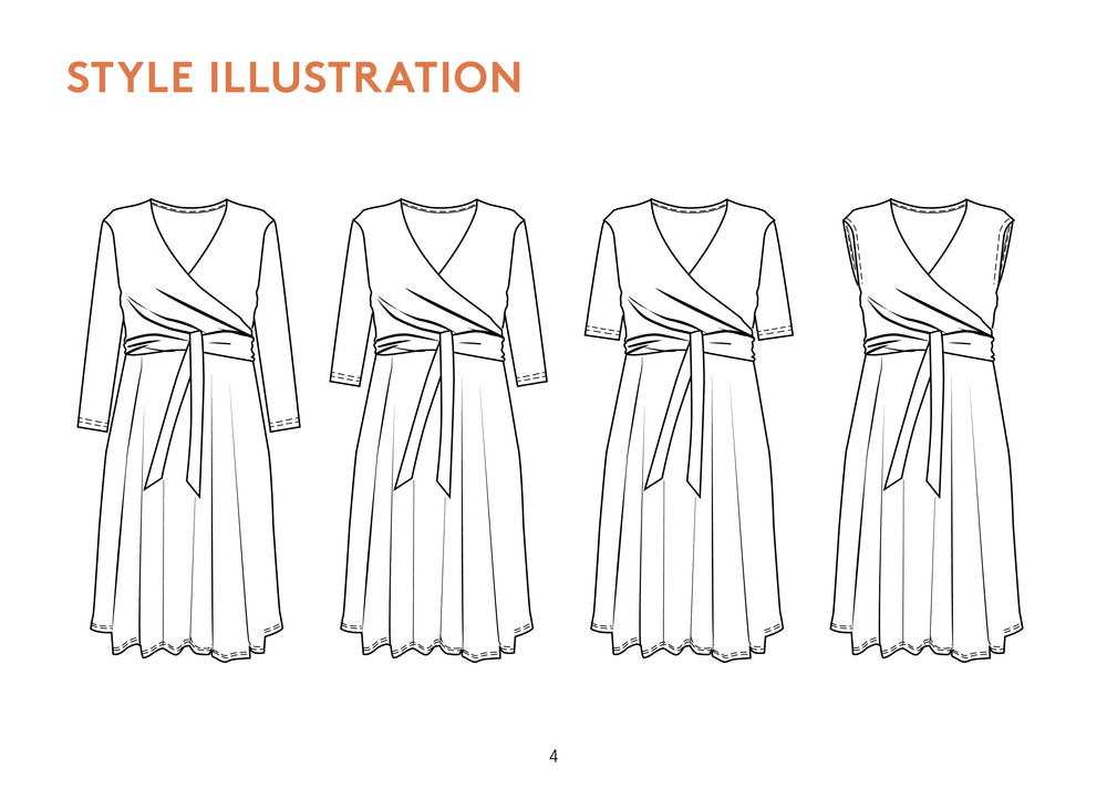 
                  
                    Load image into Gallery viewer, Pattern WANDA Wrap Dress
                  
                