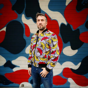 
                  
                    Load image into Gallery viewer, Pattern Bomber Jacket
                  
                
