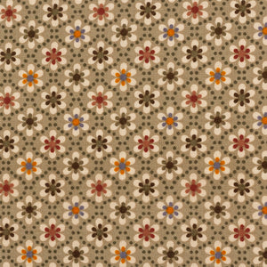 
                  
                    Load image into Gallery viewer, Cotton Julia Small Flowers Taupe
                  
                