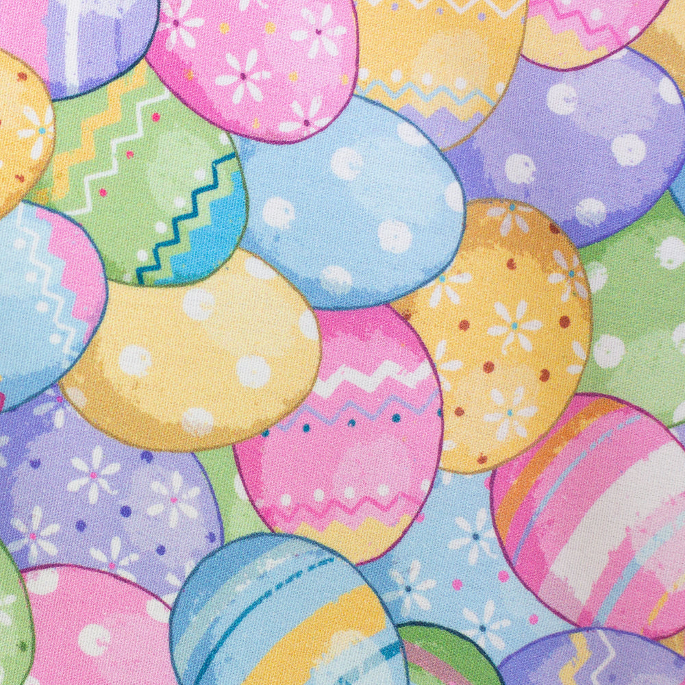 Cotton Poplin Happy Easter Eggs