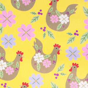 
                  
                    Load image into Gallery viewer, Cotton Poplin Happy Easter Hens Yellow
                  
                