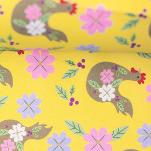 
                  
                    Load image into Gallery viewer, Cotton Poplin Happy Easter Hens Yellow
                  
                