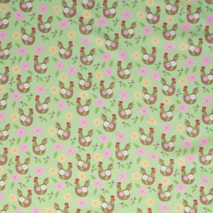 
                  
                    Load image into Gallery viewer, Cotton Poplin Happy Easter Hens Green
                  
                
