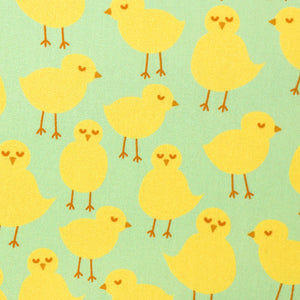 
                  
                    Load image into Gallery viewer, Cotton Poplin Happy Easter Chicks Green
                  
                