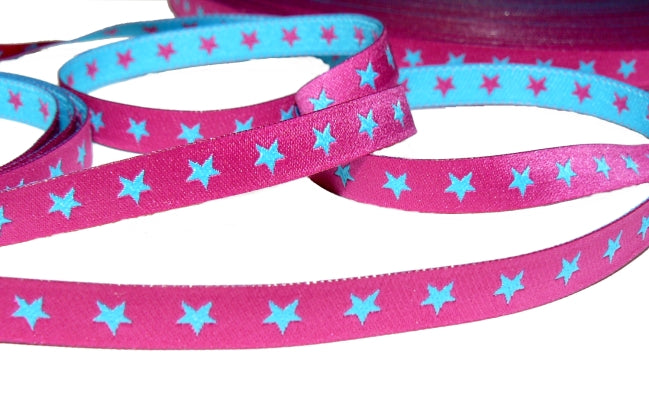 
                  
                    Load image into Gallery viewer, Stars Ribbon Blue/Pink
                  
                