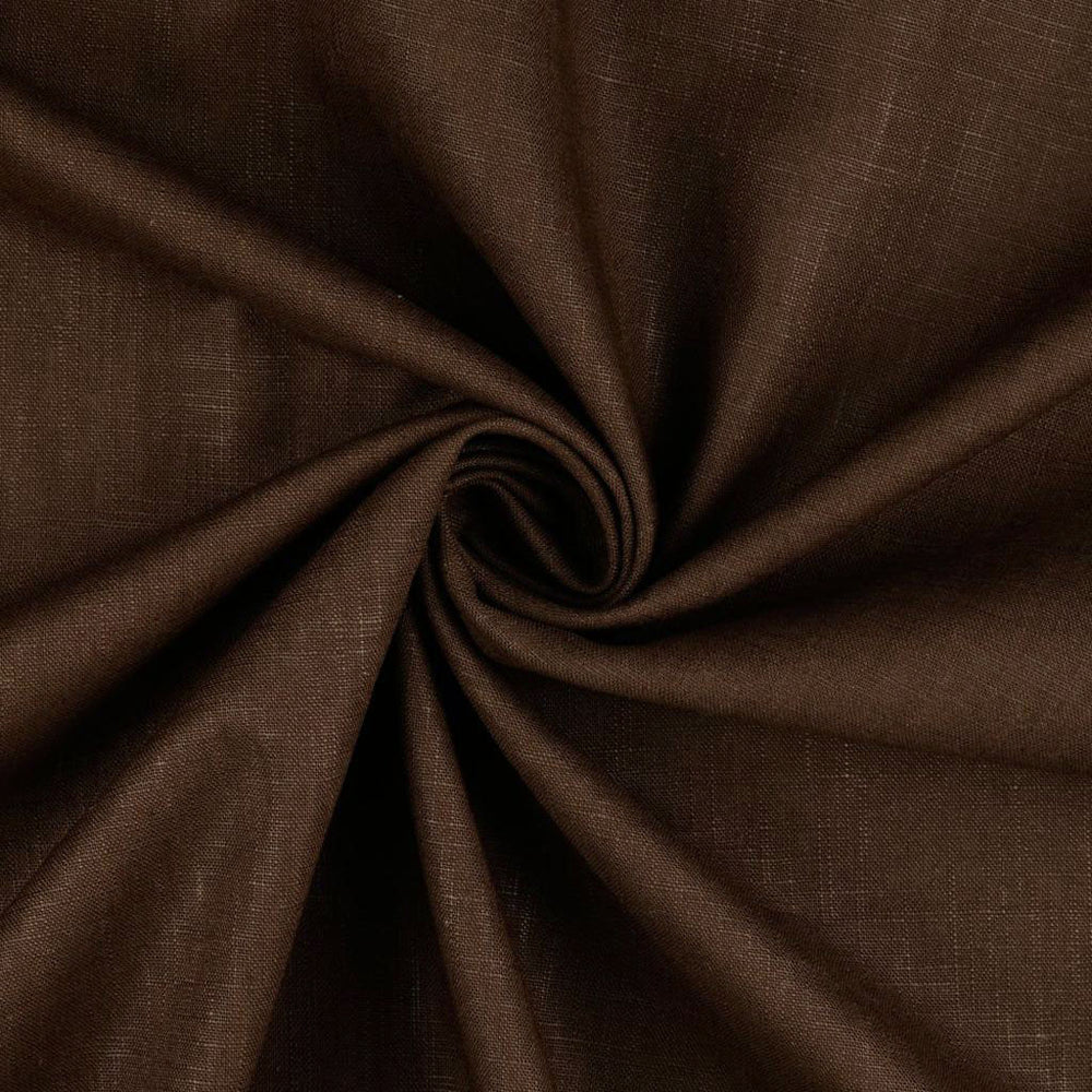Washed Linen Chocolate Brown