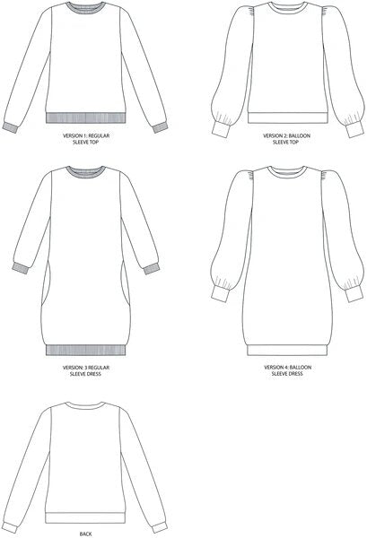 
                  
                    Load image into Gallery viewer, Pattern Sweatshirt/Dress BILLIE
                  
                
