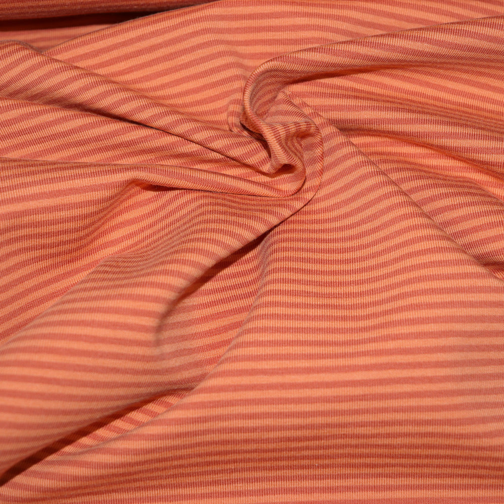 Jersey Fine Stripes Orange