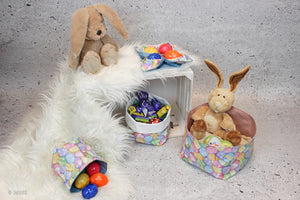 
                  
                    Load image into Gallery viewer, Cotton Poplin Happy Easter Eggs
                  
                